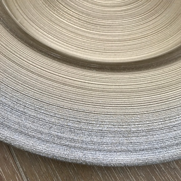 Gold Silver Glass Buffet Charger Serving Plate - Picture 4 of 4